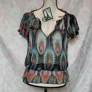 Sheer chiffon blouse